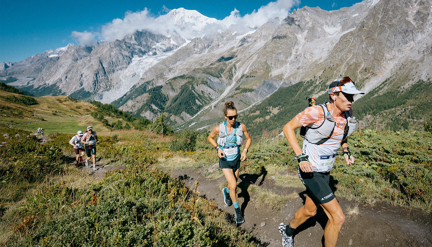 Ultra trail runnin in action