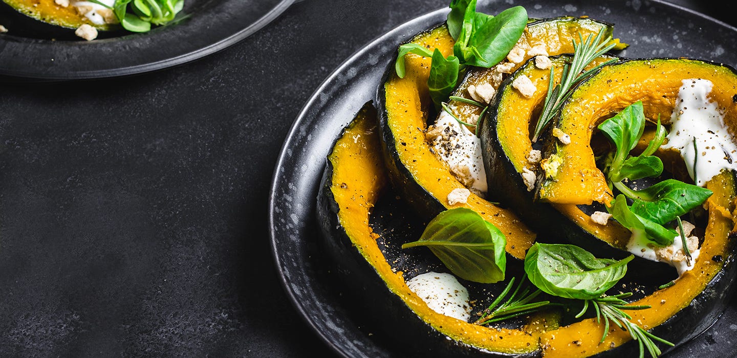 Zucca al forno con Protein flakes